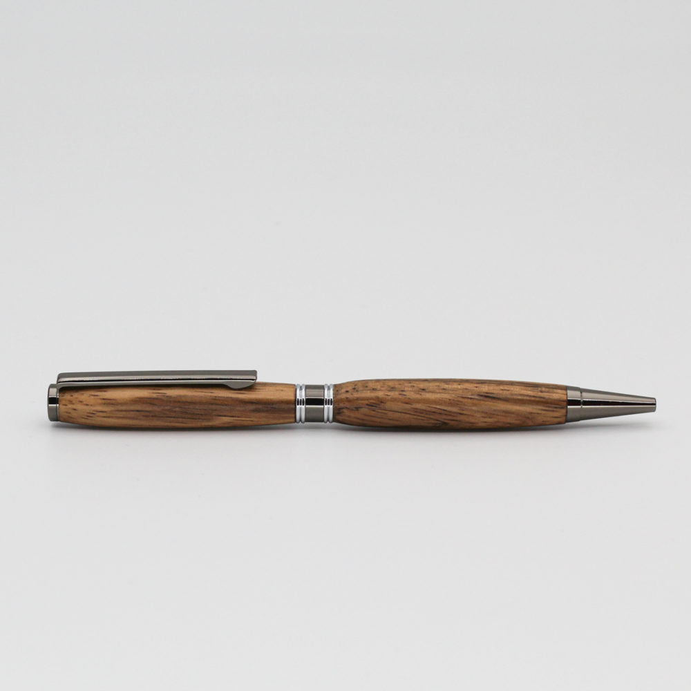stylo en bois de zebrano vue de coté