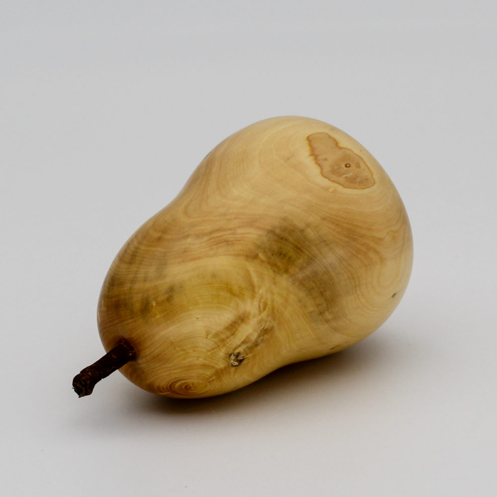 poire décorative en bois de buis renversée