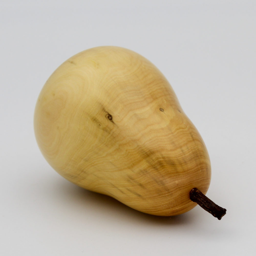 poire décorative en bois de buis renversée