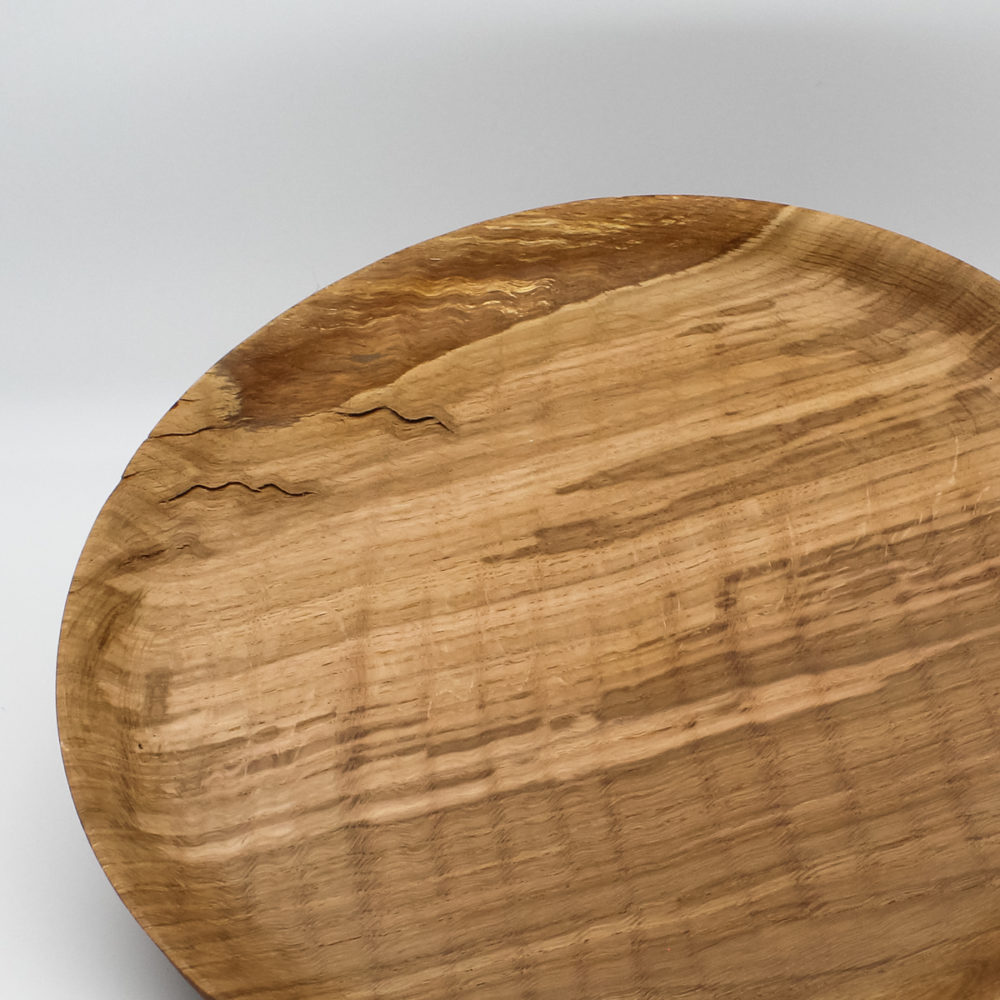 Plat en bois de chêne détail du veinage
