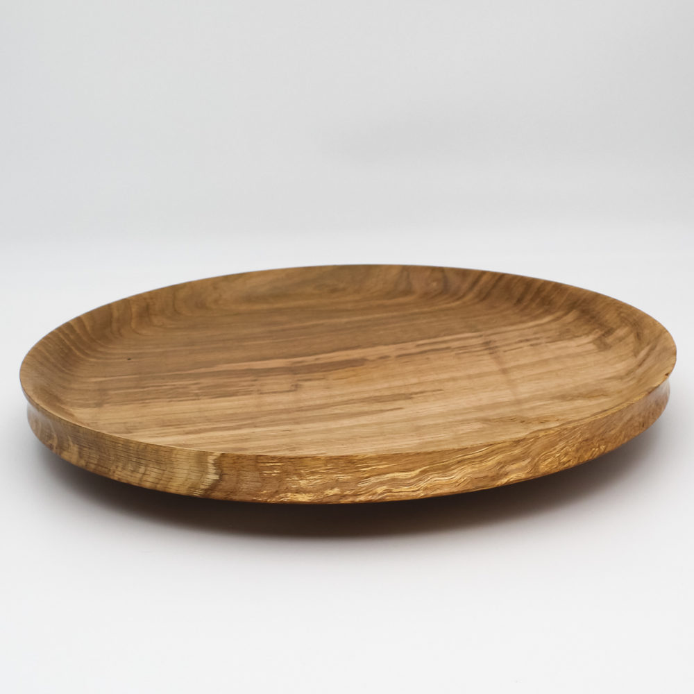 Plat en bois de chêne vue de dessus