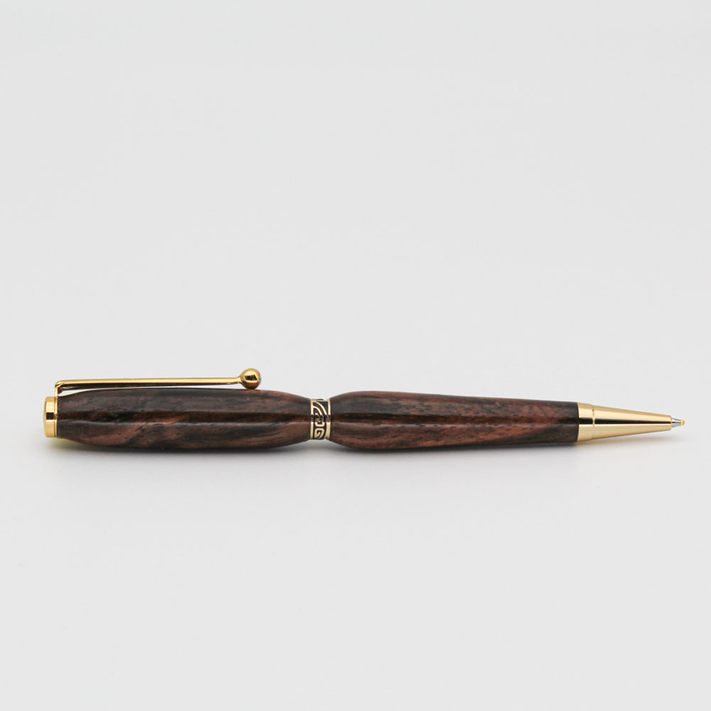 stylo en bois de zebrano vue de coté