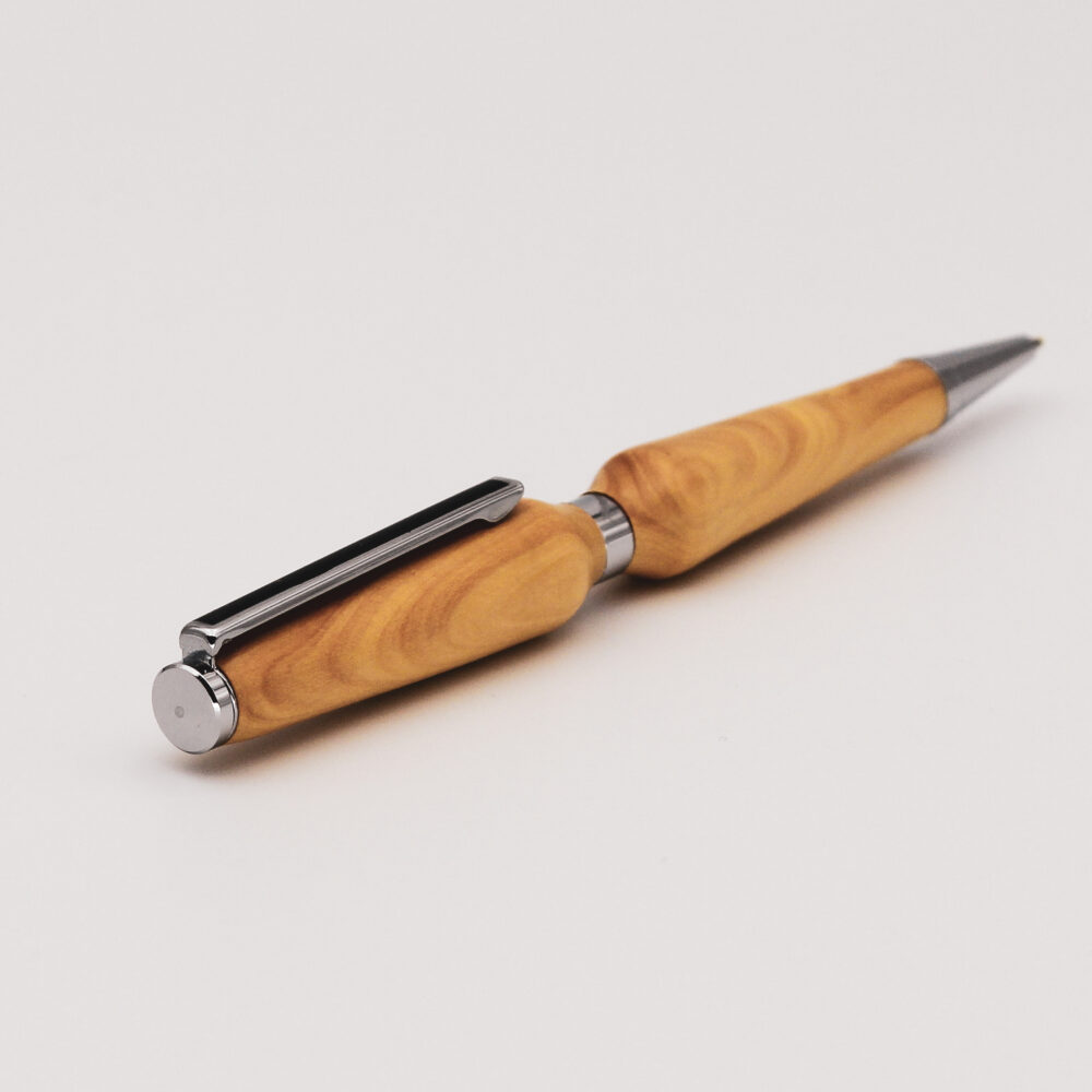 stylo artisanal en bois de buis vue de derrière
