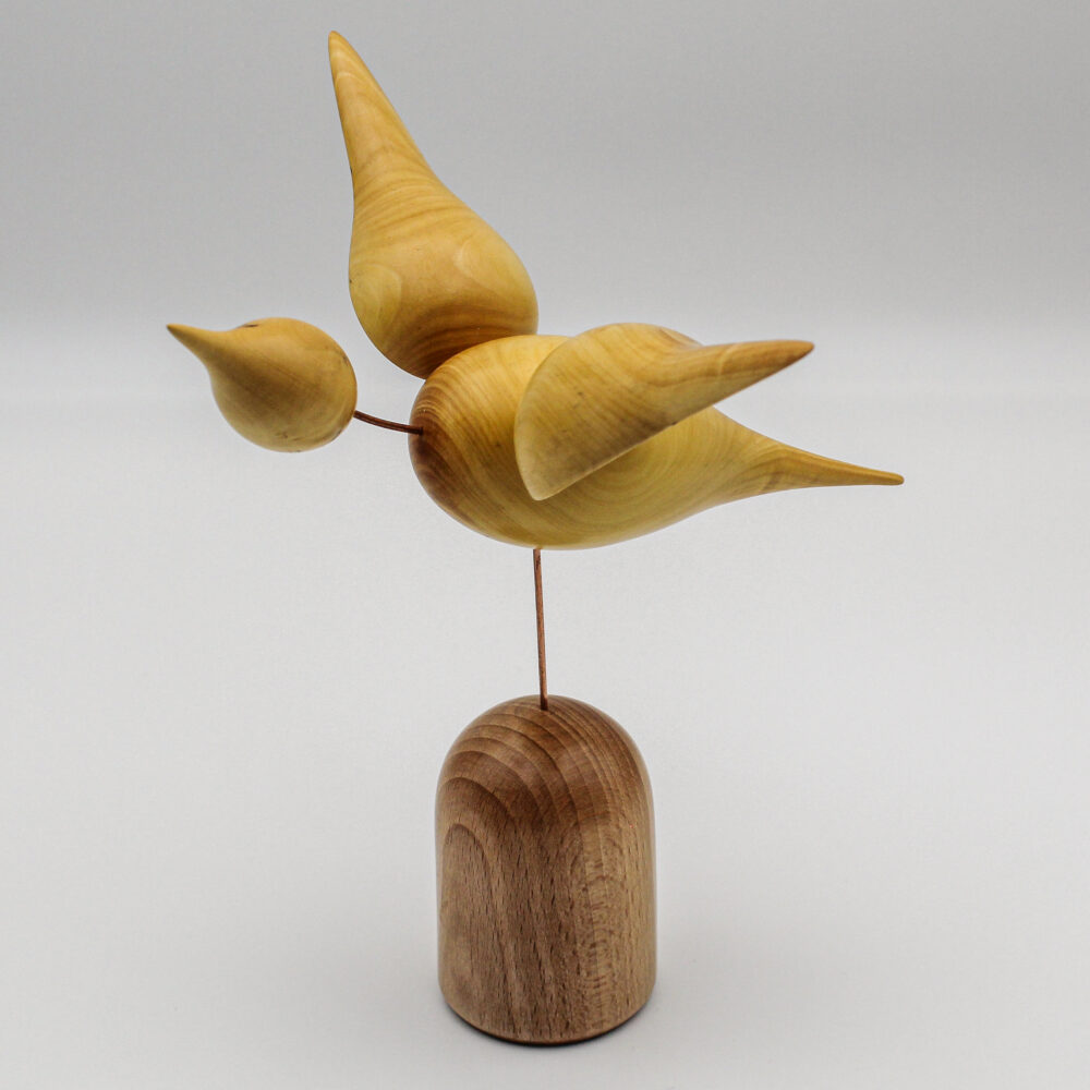 oiseau en vol en bois pour décoration
