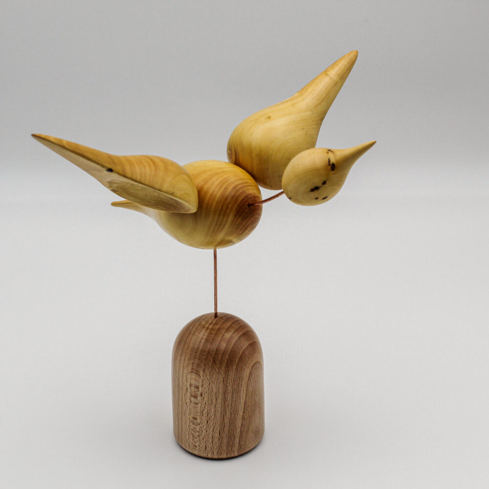 oiseau en vol en bois pour décoration