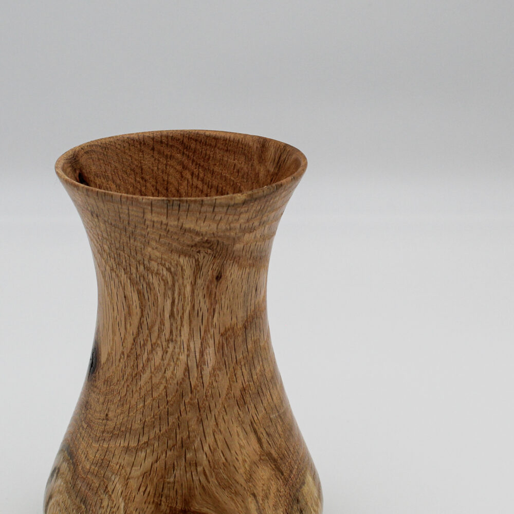Vase en bois d'érable détail du haut