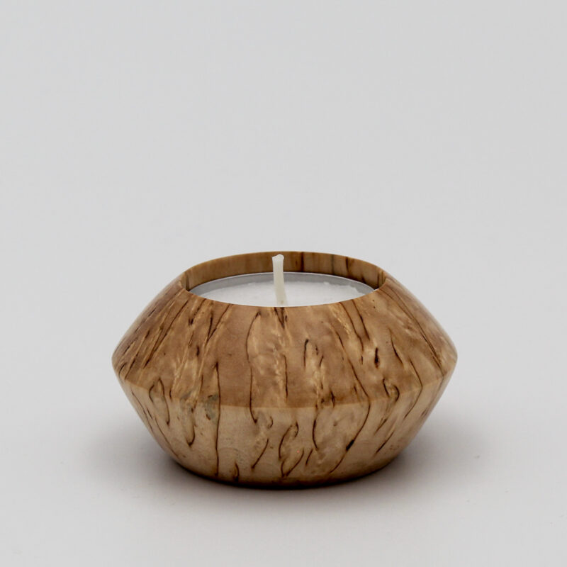 petite bougeoir en bouleau madré