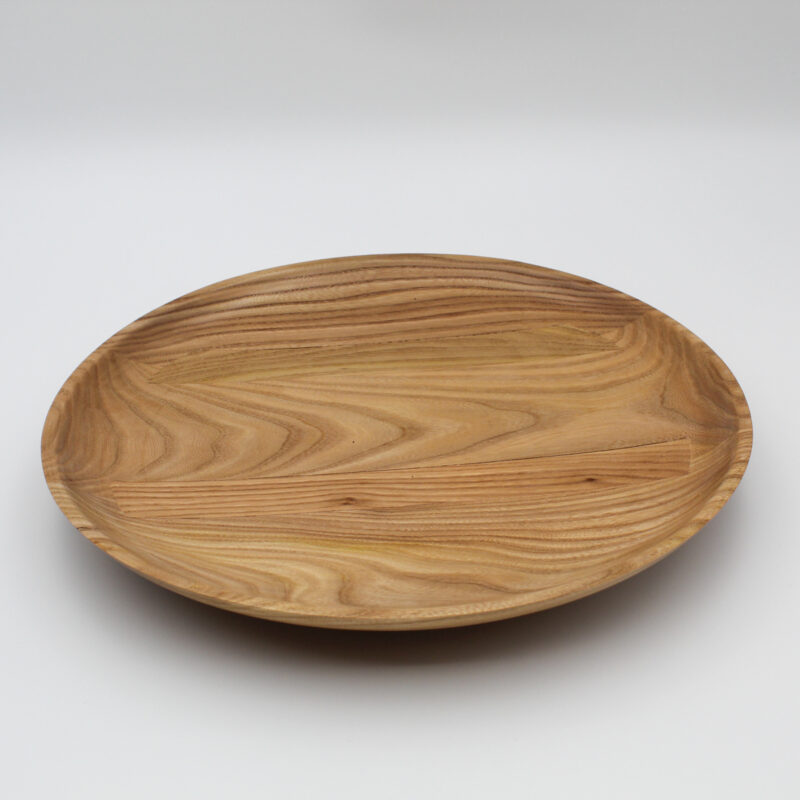 grand plat en bois d'orme (bois segmenté)
