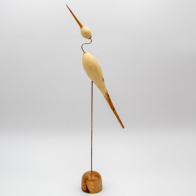 oiseau en bois d'if vue globale