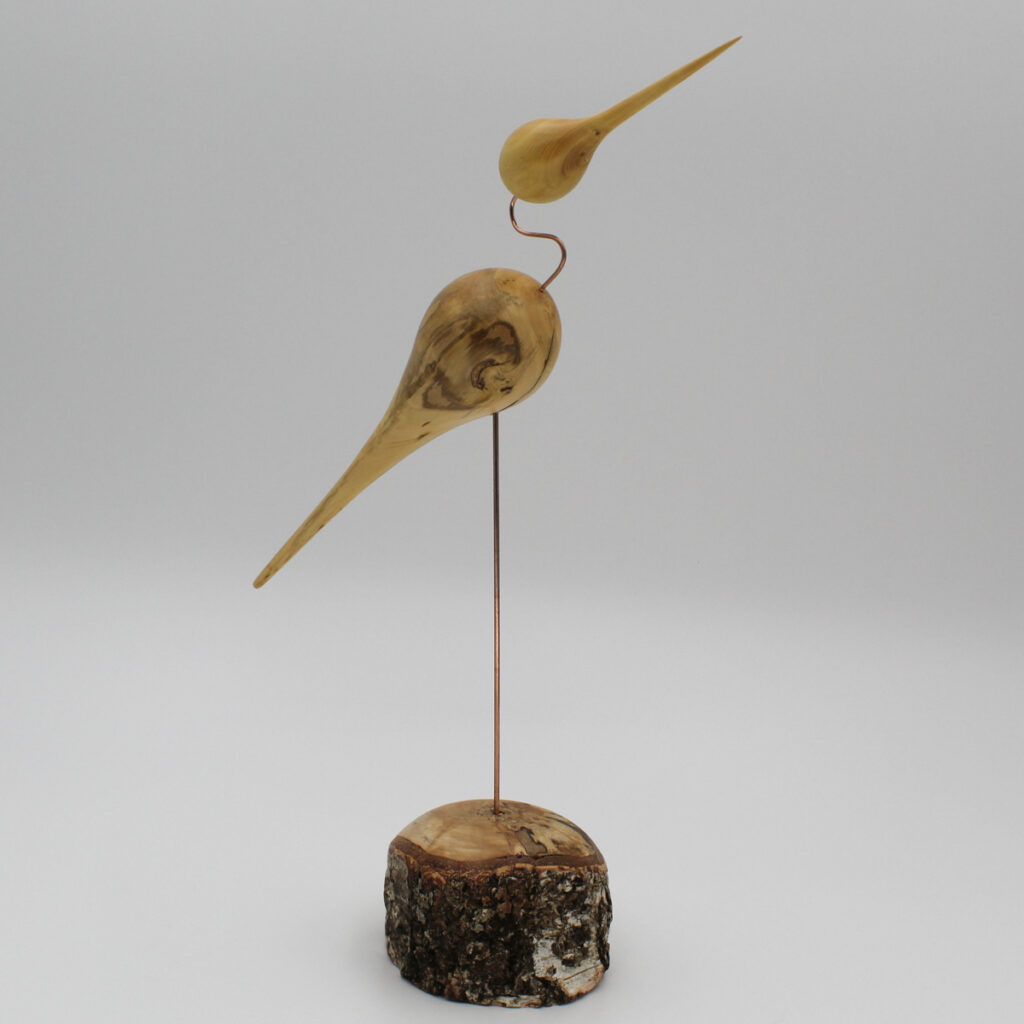 oiseau décoratif en bois de buis